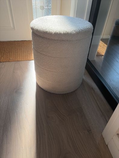 Boucle storage stool