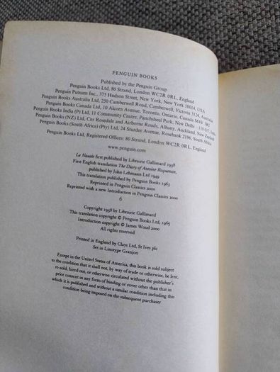 Nausea by Jean Paul Sartre 2000 paperback Penguin Books in good condition with some signs of wear on the cover see photos FREE STANDARD POSTAGE INCLUDED