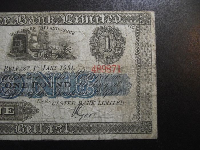 1931 Ulster Bank Limited 1 Pound