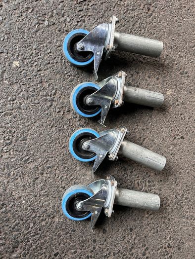 4 Rolling Riser Stage Platform Legs wheels castors