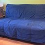 IKEA Lycksele 2 seat sofa bed blue corduroy Image 3