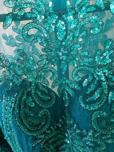 REDUCED - Unique Colour and Style - Never Worn Size 6/8 Aqua Green/Blue/Turquoise Debs/Occasion Dress from So Amazing