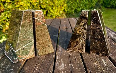 Pair of Black Marble Bookends