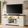 TV Unit, TV Stand Cabinet with Sockets, USB and LED, TV Cabinet Suitable for up to 65'' TV Image 7