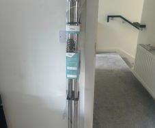 bay windows curtain poles