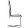 Cantilever Dining Chairs 2 pcs Black Fabric Image 4