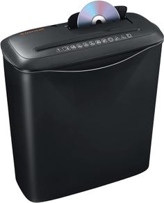 8 Sheet Strip Cut Paper Shredder, A4 Paper, Credit Card and CD/DVD Shredder for Home Use With 13L Wastebasket, Black(S120-C)