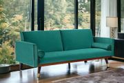 3-Seater Sofa Bed with Gold Legs , velvet