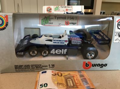 Model Car Burago Tyrrell P34/2 Scale 1/14 Burago