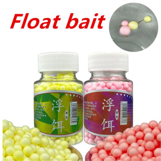 300pcs Foam Floats Ball Beads EPS Beans Carp Fishing Lure Boilies Sweet Smell Floating Bottom Hair Rig Popup Fishing Bait