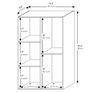 5-Cube Bookshelf, Tool Free Assembly Open Shelves Bookcase 9.4 x 19.7 x 31.5, for Living Room, Bedroom, Home Office, White Image 3