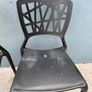 Set of 4 Black Modern Plastic Dining/ Stacking Chairs Image 3