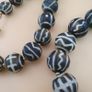 Burmese Antique Pumtek Pyu Petrified Wood Stone Beads Necklace 24 Inches Image 3