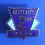 BUTLINS 2nd WEEK (Butlin's holiday camps) - resident camper's enamel badge - Art Deco style (1960's) Image 3