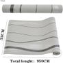 Non-Woven Wallpaper Flocking 3D Wallpapers 53cm x 9.5m Grey Minimalism Wavy Stripe Wall Covering for Living Room Bedroom Home Decoration Image 3