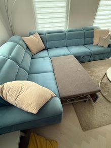 Corner sofa 2X3 with a sofa bed and storage