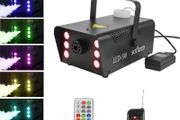 Smoke Machine,softeen Fog Machine with 6 Led Lights and 2 Wireless Remotes,Adjustable Colors and Lighting Modes,Supports Separate or Combination Operation of Fog and Lights,For Halloween, Christmas