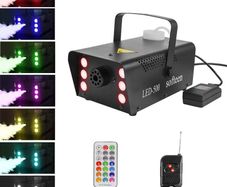Smoke Machine,softeen Fog Machine with 6 Led Lights and 2 Wireless Remotes,Adjustable Colors and Lighting Modes,Supports Separate or Combination Operation of Fog and Lights,For Halloween, Christmas
