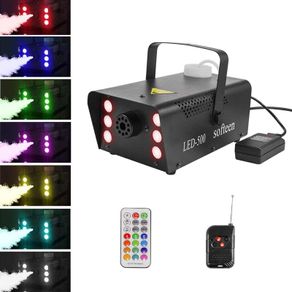 Smoke Machine,softeen Fog Machine with 6 Led Lights and 2 Wireless Remotes,Adjustable Colors and Lighting Modes,Supports Separate or Combination Operation of Fog and Lights,For Halloween, Christmas
