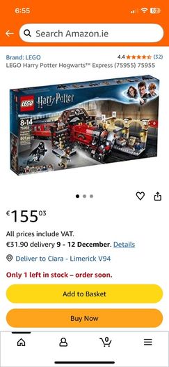 Harry Potter Lego Hogwarts Express 75955