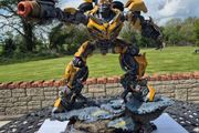 battle damaged bumblebee 3d printed and custom painted