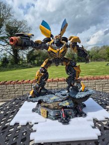 battle damaged bumblebee 3d printed and custom painted