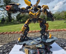 battle damaged bumblebee 3d printed and custom painted