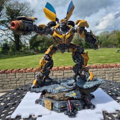battle damaged bumblebee 3d printed and custom painted