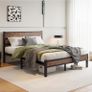 King Size Bed Frame with Wooden Headboard Bed Frames King Size Under Bed Storage Image 7