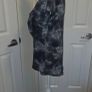 Made in Italy Black Grey Marble Print Stretch Top Casual Chic Size 3 Image 3