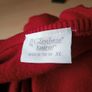 Merino Lambswool jumper, red, V neck,  Brand: Glenbrae Image 2