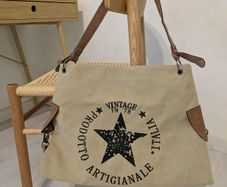 Vintage Canvas Tote Bag Cream - BRAND NEW