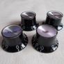 Vintage Top Hat Knobs, Chrome Foil Topped (2 tone/2 volume) 2 colours/styles Image 2