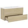 Sink Cabinet with Built-in Basin Sonoma Oak Chipboard Image 4