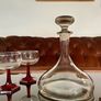 Vintage Full Bodied Red Wine Glass Decanter Original Stopper Image 8