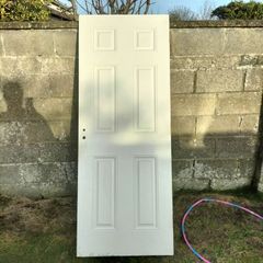 White wooden door