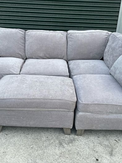 Grey L shaped corner sofa