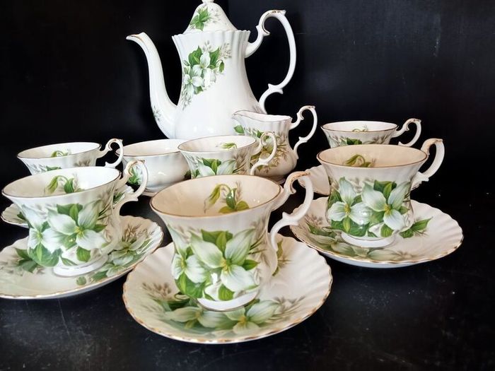 Royal Albert Bone China "Trillium" Coffee Set