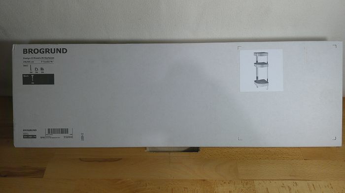 IKEA BROGRUND Corner Wall Shelf Unit 3-Tier Stainless Steel Shower Caddy - New in Box