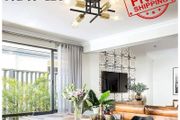 NEW SALE | Sputnik Ceiling Light Fixtures, Modern Black 4-Light Chandelier Ceiling Lights Industrial Semi Flush Mount Ceiling Lamp for Bedroom Living Room and Kitchen Island