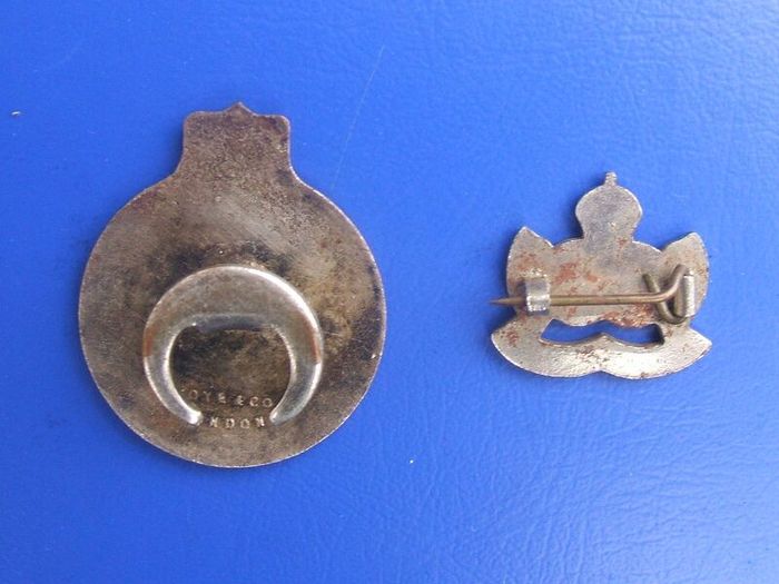 WW2 Red Cross St. John Ambulance & National Savings Movement Lend-to-Defend (wartime savings badges) - two Home Front savings scheme badges (1940s)