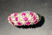 Ruby and Diamond ring 9ct
