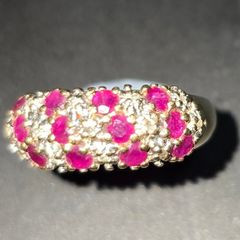 Ruby and Diamond ring 9ct