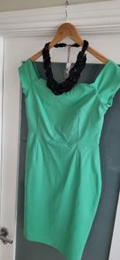 VESPER green bodycon dress Sz 12UK - Bnwt Rrp 70 Euro