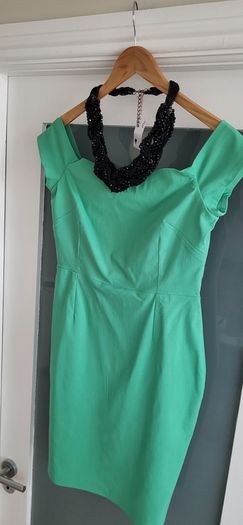 VESPER green bodycon dress Sz 12UK - Bnwt Rrp 70 Euro