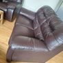 Leather suite - 3 seater, 2 seater and armchair Image 5