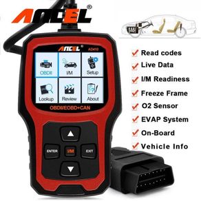 Ancel AD410 OBD2 Scanner OBD Car Van Dash Code Scanner Reset Reader Automotive Scanner Multi Languages Lifetime Free Update Professional ODB OBD 2 Warning