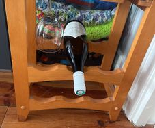 Wine & glass rack / side table