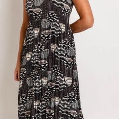 Leo & Ugo Satin Pleated Dress Size 1 (uk8-10)
