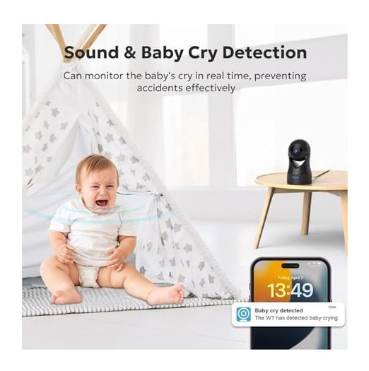 Owltron 4pcs Indoor Pan/Tilt Security Camera 2K, Smart Cam for Home Security with Motion Detection, 2.4G WiFi with Phone APP, Baby/Pet Camera with IR Night Vision & Two Way Talk